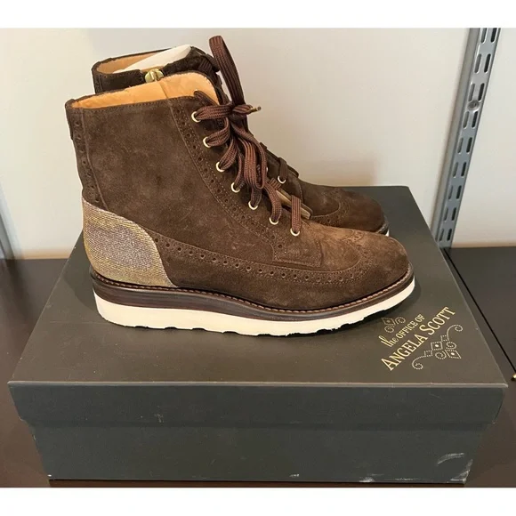The Office Of  Angela Scott - Brown Suede Boots - Picture 4 of 13